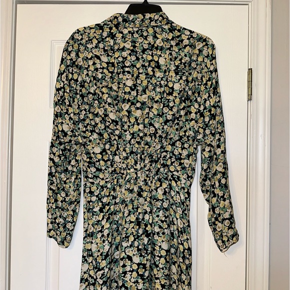 ZARA Floral Button Up Collar Maxi Dress - Picture 7 of 10